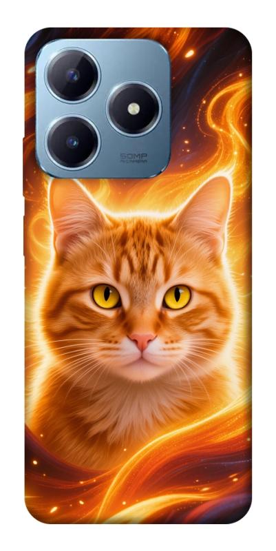 Чехол itsPrint Fire cat для Realme C63 4G, котики, купить оптом с доставкой