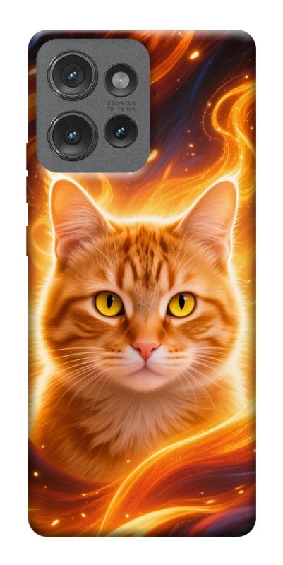 Чехол itsPrint Fire cat для Motorola Edge 50, котики, купить оптом с доставкой