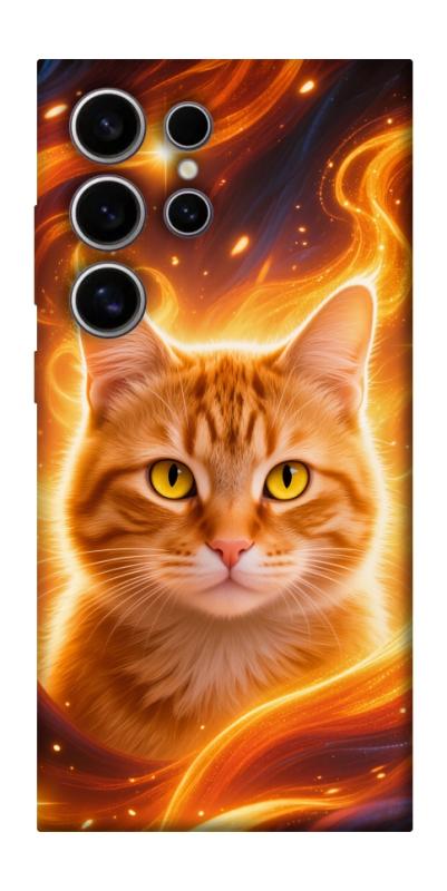Чехол itsPrint Fire cat для Samsung Galaxy S25 Ultra, животные, купить оптом с доставкой
