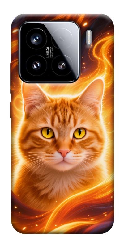 Чехол itsPrint Fire cat для Xiaomi 15, животные, купить оптом с доставкой