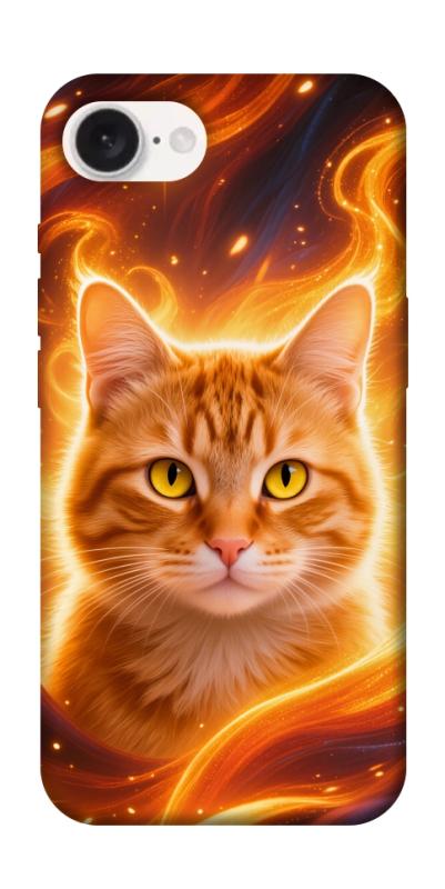Чехол itsPrint Fire cat для Apple iPhone 16e (6.1"), животные, купить оптом с доставкой