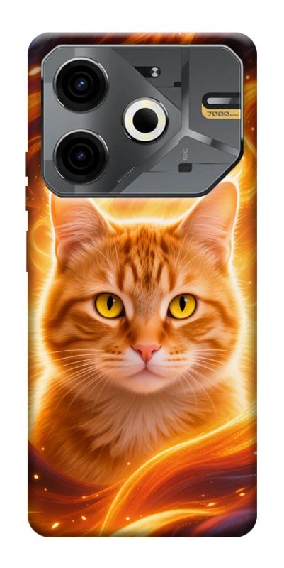 Чехол itsPrint Fire cat для TECNO Pova 6 Neo (LI6), животные, купить оптом с доставкой