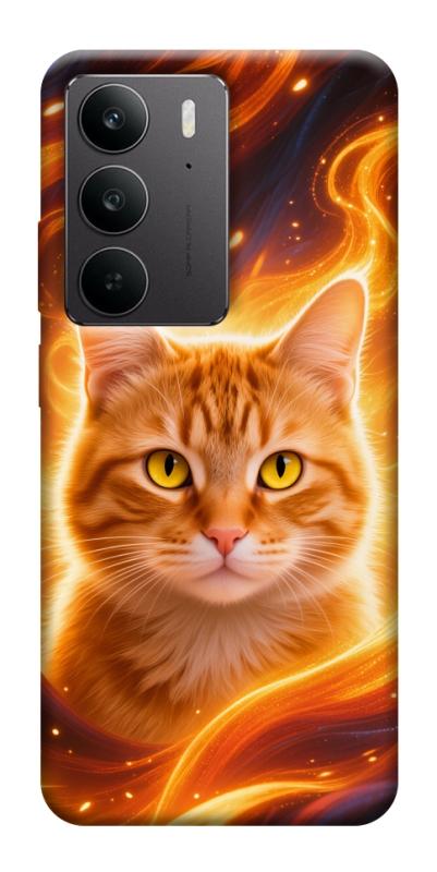 Чехол itsPrint Fire cat для Realme C75, животные, купить оптом с доставкой