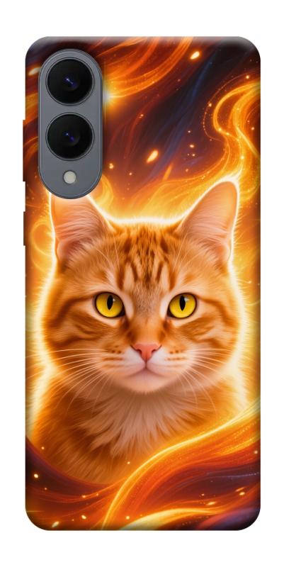Чехол itsPrint Fire cat для Samsung Galaxy S25 Edge, животные, купить оптом с доставкой