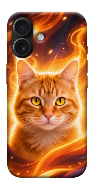 Чехол itsPrint Fire cat для Apple iPhone 17 (6.3"), животные, купить оптом с доставкой