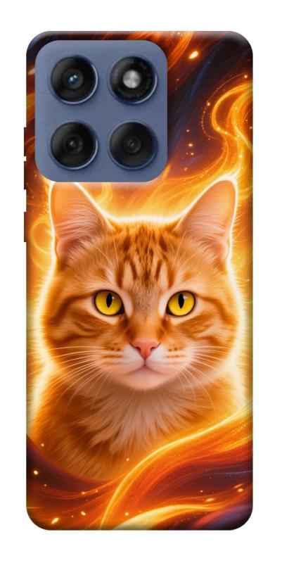 Чохол itsPrint Fire cat для Motorola Edge 60 Fusion, тварини, купити оптом з доставкою