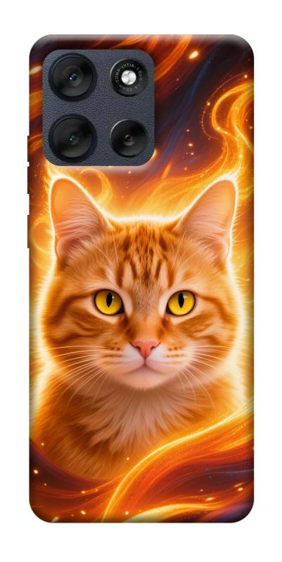 Чехол itsPrint Fire cat для Motorola Moto G56 5G, животные, купить оптом с доставкой