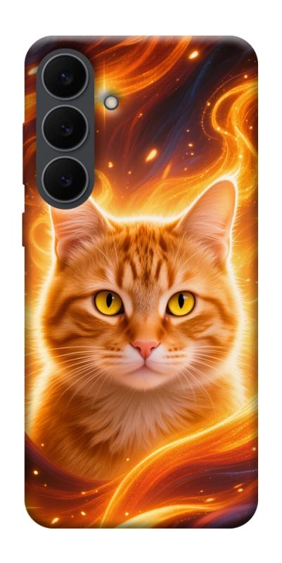 Чехол itsPrint Fire cat для Samsung Galaxy S25 FE, животные, купить оптом с доставкой