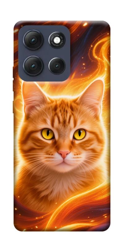 Чехол itsPrint Fire cat для Motorola Moto G86 Power, животные, купить оптом с доставкой