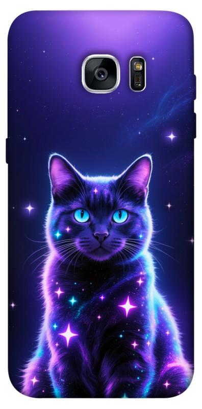 Чехол itsPrint Galaxy purple cat для Samsung G935F Galaxy S7 Edge, котики, купить оптом с доставкой