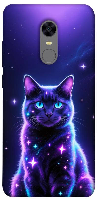 Чохол itsPrint Galaxy purple cat для Xiaomi Redmi 5 Plus / Redmi Note 5 (Single Camera), котики, купити оптом з доставкою