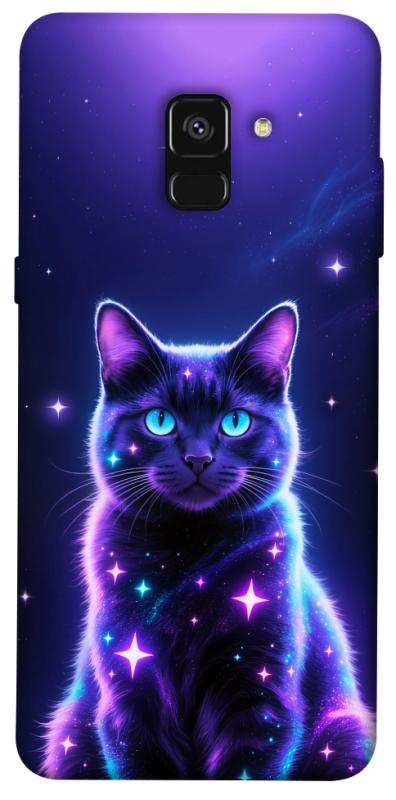 Чехол itsPrint Galaxy purple cat для Samsung A530 Galaxy A8 (2018), животные, купить оптом с доставкой