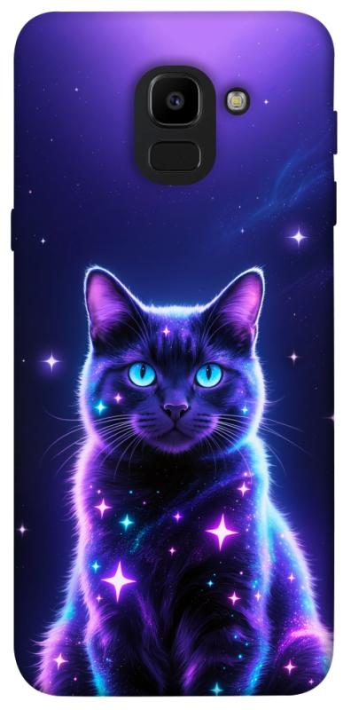 Чехол itsPrint Galaxy purple cat для Samsung J600F Galaxy J6 (2018), котики, купить оптом с доставкой