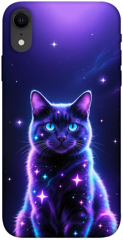 Чехол itsPrint Galaxy purple cat для Apple iPhone XR (6.1"), животные, купить оптом с доставкой
