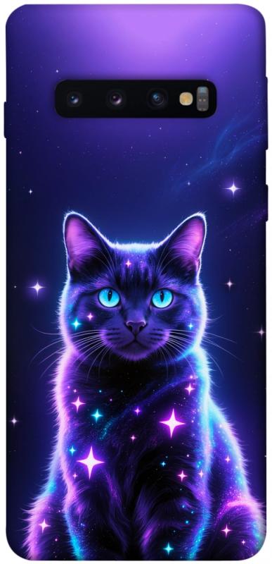 Чехол itsPrint Galaxy purple cat для Samsung Galaxy S10, животные, купить оптом с доставкой