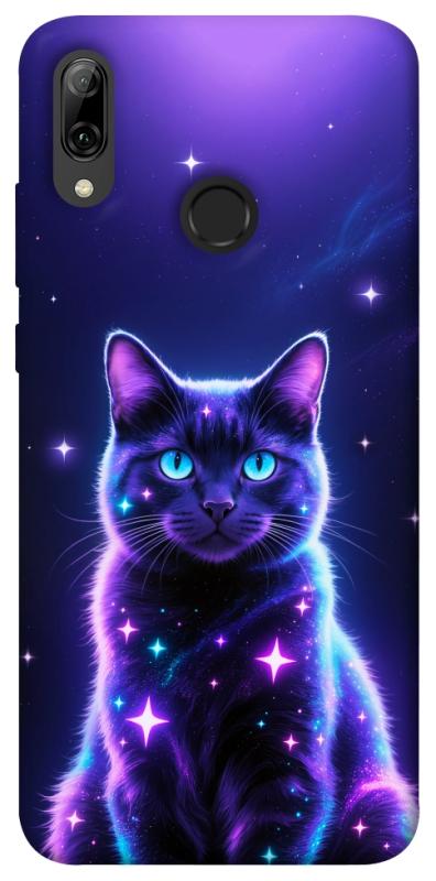 Чехол itsPrint Galaxy purple cat для Huawei P Smart (2019), животные, купить оптом с доставкой