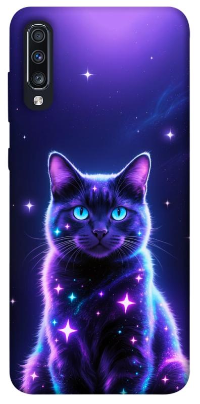 Чехол itsPrint Galaxy purple cat для Samsung Galaxy A70 (A705F), животные, купить оптом с доставкой