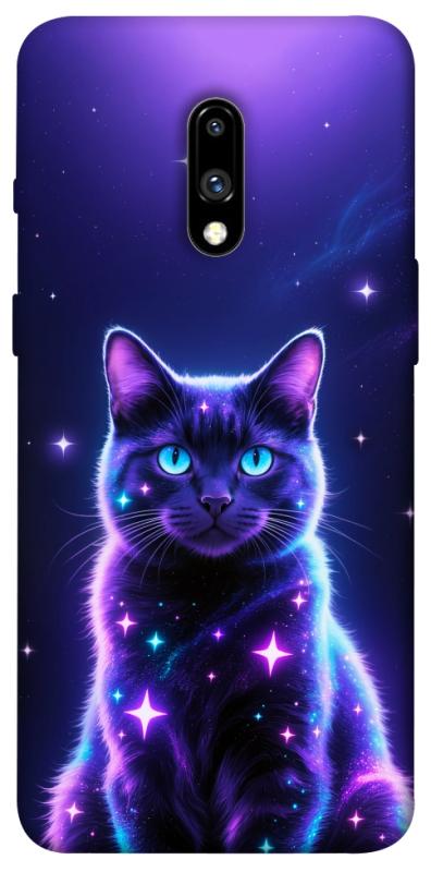 Чехол itsPrint Galaxy purple cat для OnePlus 7, животные, купить оптом с доставкой