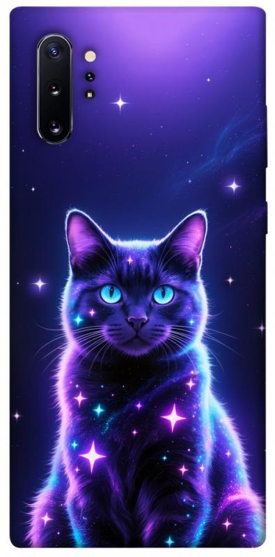 Чехол itsPrint Galaxy purple cat для Samsung Galaxy Note 10 Plus, животные, купить оптом с доставкой