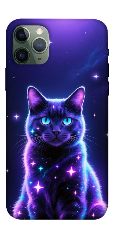 Чехол itsPrint Galaxy purple cat для Apple iPhone 11 Pro (5.8"), животные, купить оптом с доставкой
