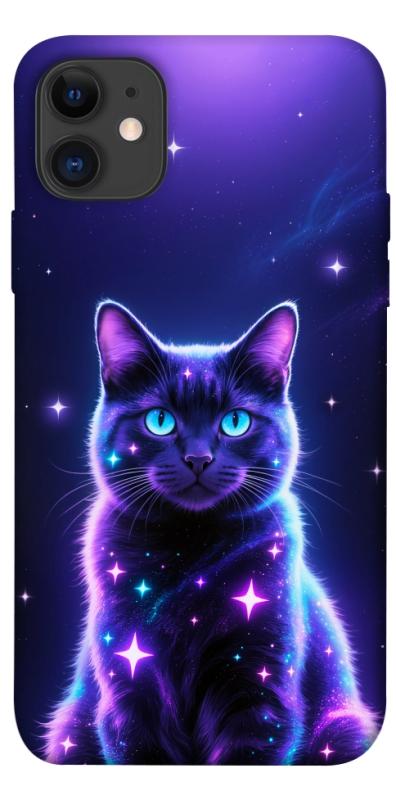 Чехол itsPrint Galaxy purple cat для Apple iPhone 11 (6.1"), животные, купить оптом с доставкой