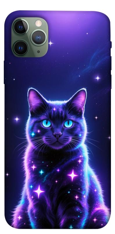 Чехол itsPrint Galaxy purple cat для Apple iPhone 11 Pro Max (6.5"), животные, купить оптом с доставкой