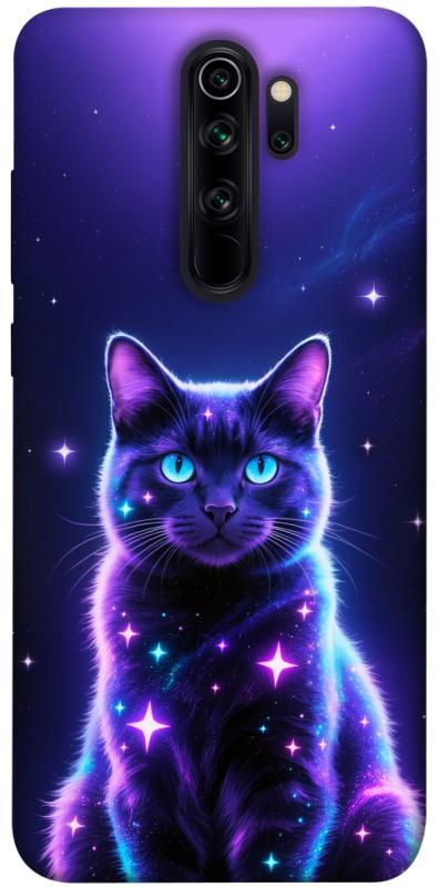 Чехол itsPrint Galaxy purple cat для Xiaomi Redmi Note 8 Pro, животные, купить оптом с доставкой