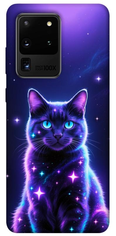 Чехол itsPrint Galaxy purple cat для Samsung Galaxy S20 Ultra, животные, купить оптом с доставкой