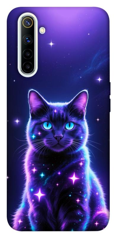 Чохол itsPrint Galaxy purple cat для Realme 6, котики, купити оптом з доставкою