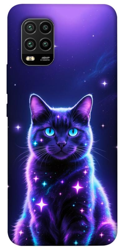Чехол itsPrint Galaxy purple cat для Xiaomi Mi 10 Lite, животные, купить оптом с доставкой