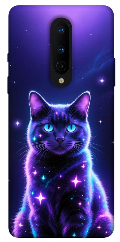 Чохол itsPrint Galaxy purple cat для OnePlus 8, котики, купити оптом з доставкою