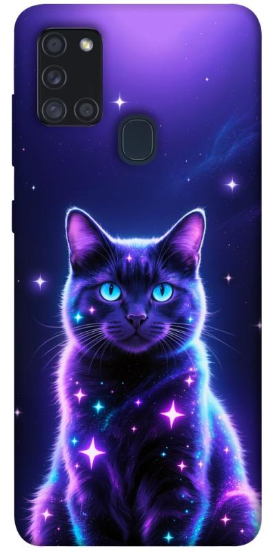 Чехол itsPrint Galaxy purple cat для Samsung Galaxy A21s, котики, купить оптом с доставкой