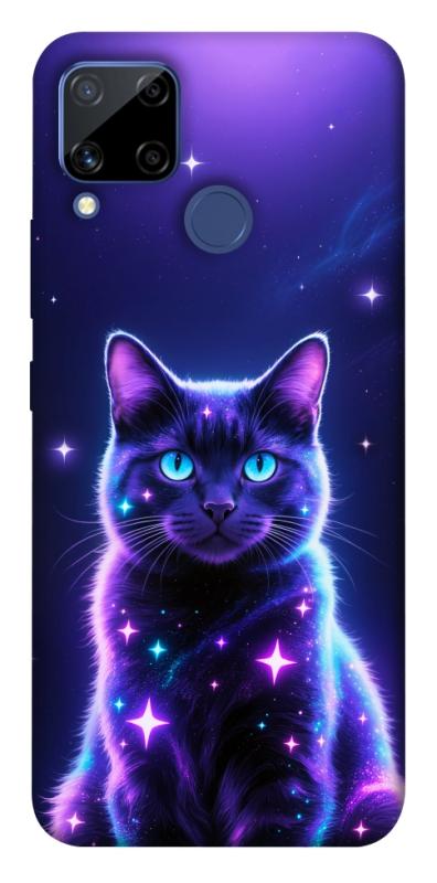 Чехол itsPrint Galaxy purple cat для Realme C15, животные, купить оптом с доставкой