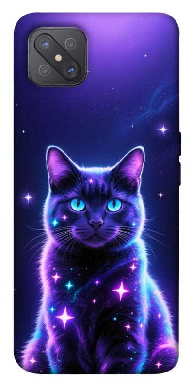 Чехол itsPrint Galaxy purple cat для Oppo A92s, котики, купить оптом с доставкой