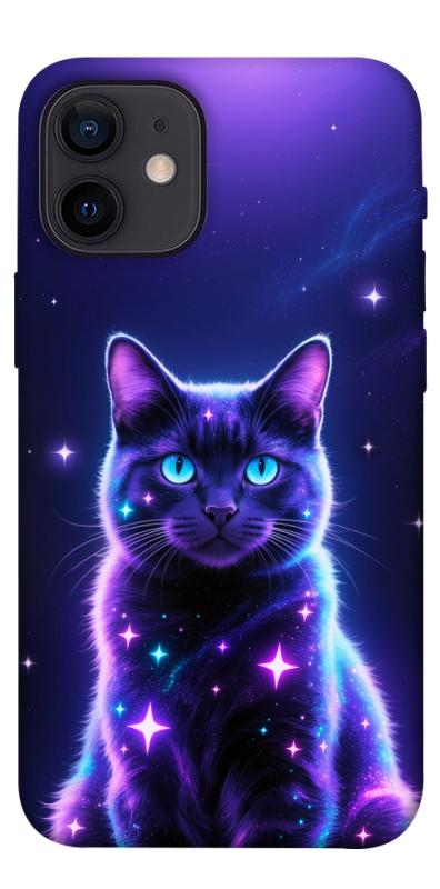 Чехол itsPrint Galaxy purple cat для Apple iPhone 12 mini (5.4"), котики, купить оптом с доставкой