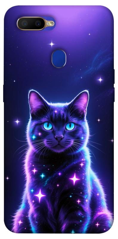 Чехол itsPrint Galaxy purple cat для Oppo A5s / Oppo A12, животные, купить оптом с доставкой