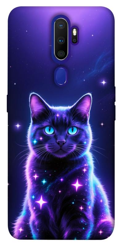 Чехол itsPrint Galaxy purple cat для Oppo A5 (2020) / Oppo A9 (2020), животные, купить оптом с доставкой
