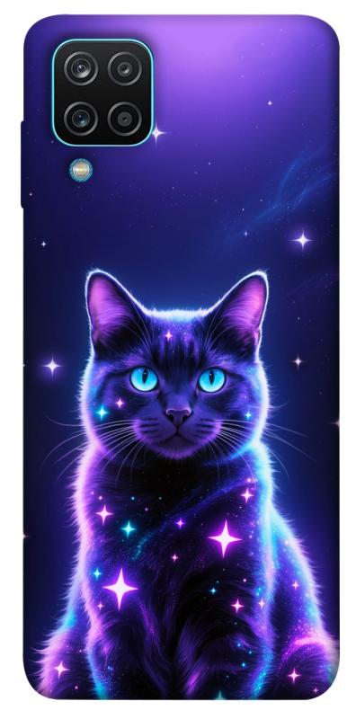 Чохол itsPrint Galaxy purple cat для Samsung Galaxy A12, тварини, купити оптом з доставкою