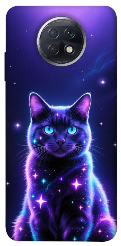 Чехол itsPrint Galaxy purple cat для Xiaomi Redmi Note 9 5G / Note 9T, животные, купить оптом с доставкой
