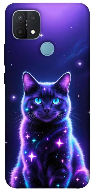 Чехол itsPrint Galaxy purple cat для Oppo A15s / A15, котики, купить оптом с доставкой