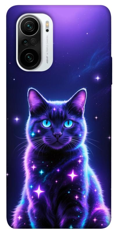 Чехол itsPrint Galaxy purple cat для Xiaomi Redmi K40 / K40 Pro / K40 Pro+ / Poco F3, котики, купить оптом с доставкой