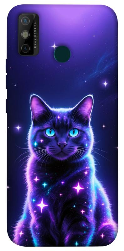 Чехол itsPrint Galaxy purple cat для TECNO Spark 6 Go, котики, купить оптом с доставкой