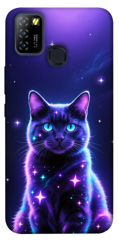 Чехол itsPrint Galaxy purple cat для Infinix Hot 10 Lite, котики, купить оптом с доставкой