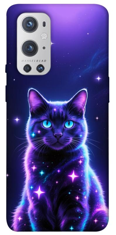 Чехол itsPrint Galaxy purple cat для OnePlus 9 Pro, котики, купить оптом с доставкой
