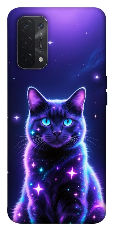 Чохол itsPrint Galaxy purple cat для Oppo A54 4G, котики, купити оптом з доставкою