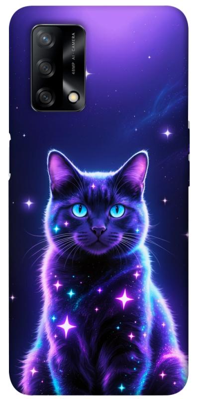 Чохол itsPrint Galaxy purple cat для Oppo A74 4G, котики, купити оптом з доставкою