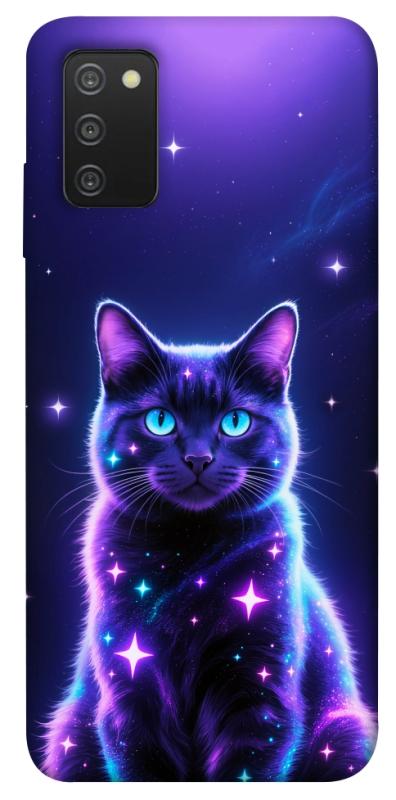 Чехол itsPrint Galaxy purple cat для Samsung Galaxy A03s, животные, купить оптом с доставкой