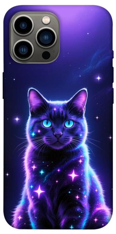 Чехол itsPrint Galaxy purple cat для Apple iPhone 13 Pro Max (6.7"), котики, купить оптом с доставкой