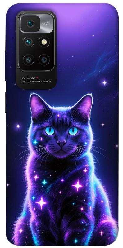 Чехол itsPrint Galaxy purple cat для Xiaomi Redmi 10, котики, купить оптом с доставкой