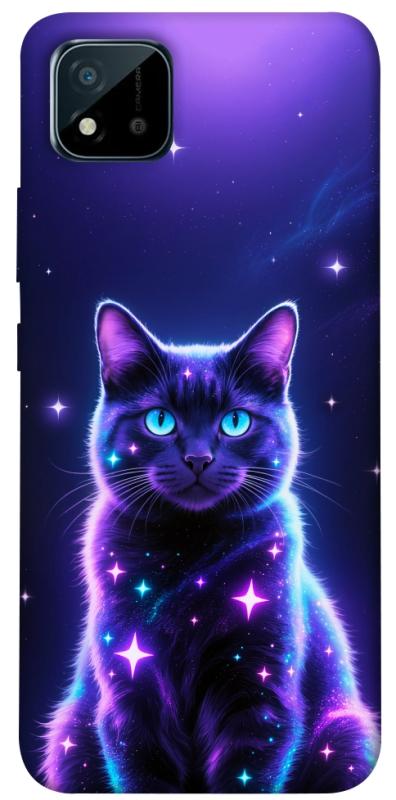 Чехол itsPrint Galaxy purple cat для Realme C11 (2021), котики, купить оптом с доставкой
